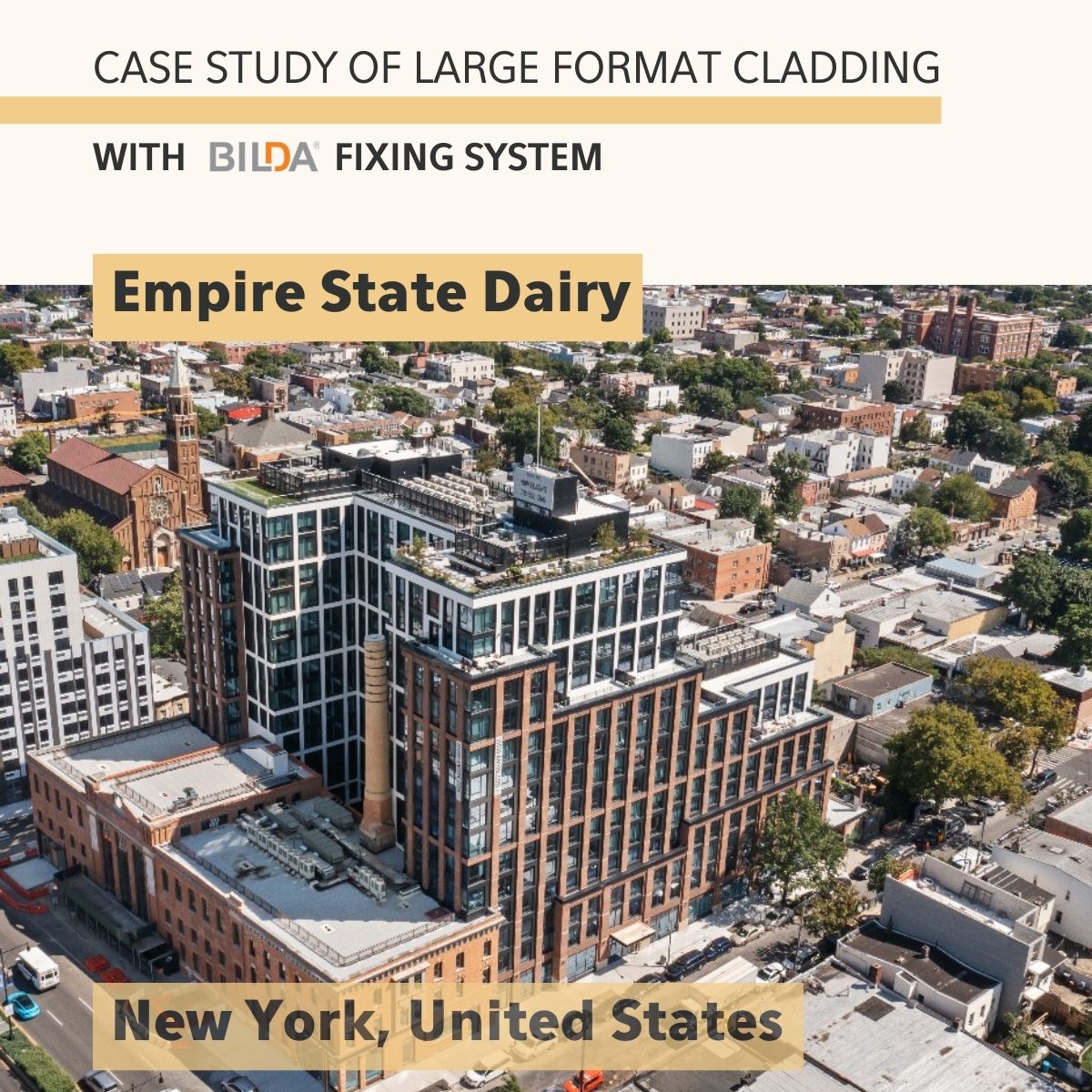 Read more about the article Empire State Dairy project, New York | FCB Large format cladding case study